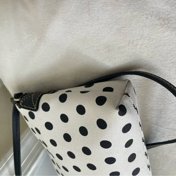 Dooney & Bourke Black and White Polka Dot Crossbody EUC - Picture 11 of 14